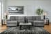 Birkdale Court - Gray - 3-Piece Sectional With LAF And RAF Corner Chaises