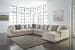 Ardsley - Pewter - 6 Pc. - Right Arm Facing Corner Chaise with Sofa 5 Pc Sectional, Ottoman