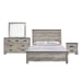 Millers Cove - King Panel 4 Piece Bedroom Set - Distressed Gray