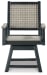 Mount Valley - Black / Driftwood - Swivel Chair (Set of 2)