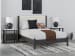 Cadmori - Black / White - Queen Upholstered Panel Bed