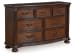 Lavinton - 5 Pc. - Dresser, Mirror, California King Poster Bed - Brown