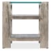Melange - Saber End Table - Pearl Silver