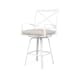 Bristol - Swivel Counter Stool - White & Beige