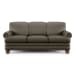 Bay Bridge - Leather Sofa, Nailhead Trim - Dark Brown