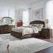 Avalon - 4 Piece Bedroom Set (King Panel Storage Bed, Dresser & Mirror, Night Stand) - Brown