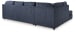 Albar Place - 3 Pc. - 2-Piece Sectional With Raf Sofa Chaise, Ottoman - Cobalt