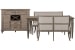Lancaster - Extendable Rectangular Dining Table With 2 Upholstered Benches And Server - Dovetail Gray
