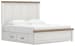 Savonport - King Panel Bed With Under Bed Storage Unit - White / Brown