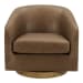 Oscy - Leather Swivel Chair - Tan