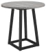 Showdell - Gray/Black - 5 Pc. - Round Dining Room Counter Table, 4 Counter Height Barstools