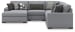 Bealton - Salt and Pepper - 5-Piece Sectional With LAF Corner Chaise