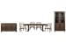 Jubilee - Extendable Trestle Dining Table With 4 Arm Chairs, Sideboard And Display Cabinet - Brown / White