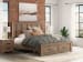 Oliandon - King Panel Storage Bed - Light Brown