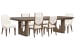 Westbourne - Extendable Trestle Dining Table With 4 Side Chairs And 2 Host Chairs - Dark Umber / White