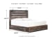 Drystan - Brown / Beige - King Panel Bed With 2 Side Drawers