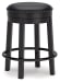 Valebeck - Black - Upholstered Swivel Stool