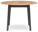 Gesthaven - Natural / Brown - Round Dining Room Drop Leaf Table