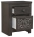 Paxberry - Black - Two Drawer Night Stand