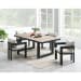 Costa - 5 Piece Patio Dining Set (Table & Four Chairs) - Black