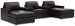 Modmax II - 5-Piece Double Chaise Sectional With 2 Audio Consoles - Black