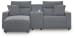 Modmax II - 3-Piece Power Reclining Sectional With LAF Press Back Power Chaise And Console - Salt And Pepper
