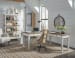 Realyn - White / Brown - 4 Pc. - Home Office L Shaped Desk, Swivel Desk Chair, Bookcase