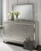 Chevanna - Platinum - 5 Pc. - Dresser, Mirror, Queen Upholstered Panel Bed