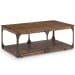Montgomery - Industrial Reclaimed Wood Rectangular Cocktail Table With Casters - Bourbon