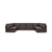 Thurlow - U Shaped Modular Armless Sectional  -  Espresso Brown