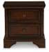 Brookbauer - Rustic Brown - Two Drawer Night Stand