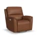 Henry - Power Swivel Gliding Recliner With Power Headrest, Lumbar, Heat & Massage - Caramel