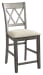 Curranberry - Metallic Gray - Upholstered Barstool (2/cn)