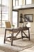 Baldridge - Rustic Brown - 2 Pc. - Large Leg Desk, Upholstered Swivel Desk Chair