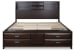 Vanmore - Dark Brown - King Storage Bed