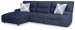 Acklen Place - Navy - 3-Piece Power Reclining Sectional With LAF Power Reclining Back Chaise