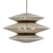 String Trio - 6 Light Pendant - Brass / White