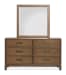 Ridgefield - Double Drawer Dresser With Landscape Mirror - Russet