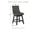 Tallenger - Dark Gray - UPH Swivel Barstool (Set of 2)