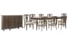 Saddle Creek - Extendable Leg Dining Table With 8 Wood Back Side Chairs And Server - Timber Brown