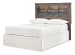 Drystan - Brown / Beige - Full Bookcase Headboard