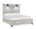 Harper Springs - Complete Queen Panel Storage Bed - Silo White