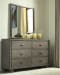 Arnett - Gray - 5 Pc. - Dresser, Mirror, Chest, King Bookcase Bed