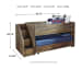 Trinell - Brown - Twin Loft Bed with Pull-out Caster Bed