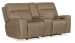MS - Riverton Power Gliding Console Loveseat With Power Headrest/Lumbar - Brown