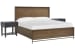 Lindon - King Panel Bed With 2 Open Nightstands - Belgian Wheat And Coffee Bean