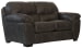 Grant - Faux Leather Loveseat - Steel