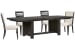 Plum Creek - Extendable Trestle Dining Table With 2 Side Chairs And 2 Upholstered Side Chairs - Ravenwood Black / White