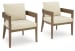 Serene Bay - Dark Brown / White - Arm Chair With Cushion (Set of 2)