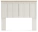 Linnocreek - White / Warm Brown - Queen Panel Headboard